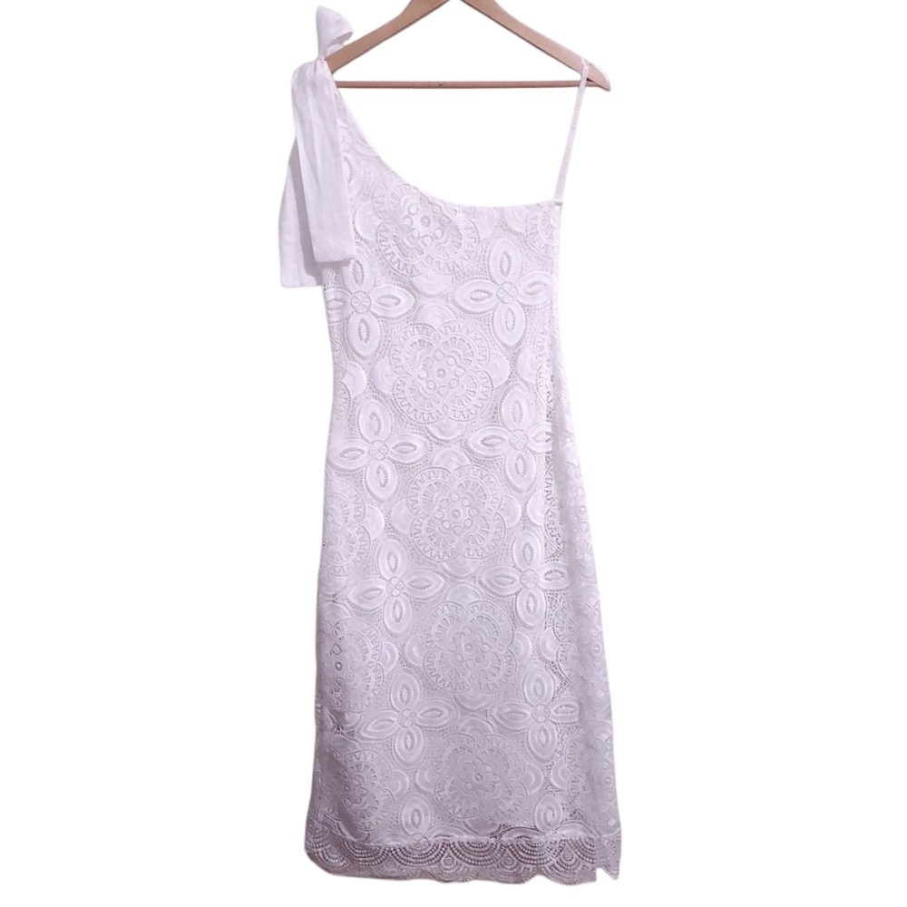 WAIMARI Manglar White Lace Maxi Dress S Resort Wear Bridal Shower Bachelorette - Picture 11 of 16